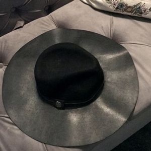 Leather and suede boho hat